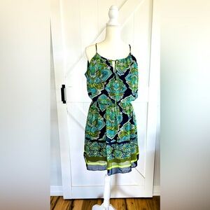 Enfocus Studio Halter  paisley mini dress with slip NWOT